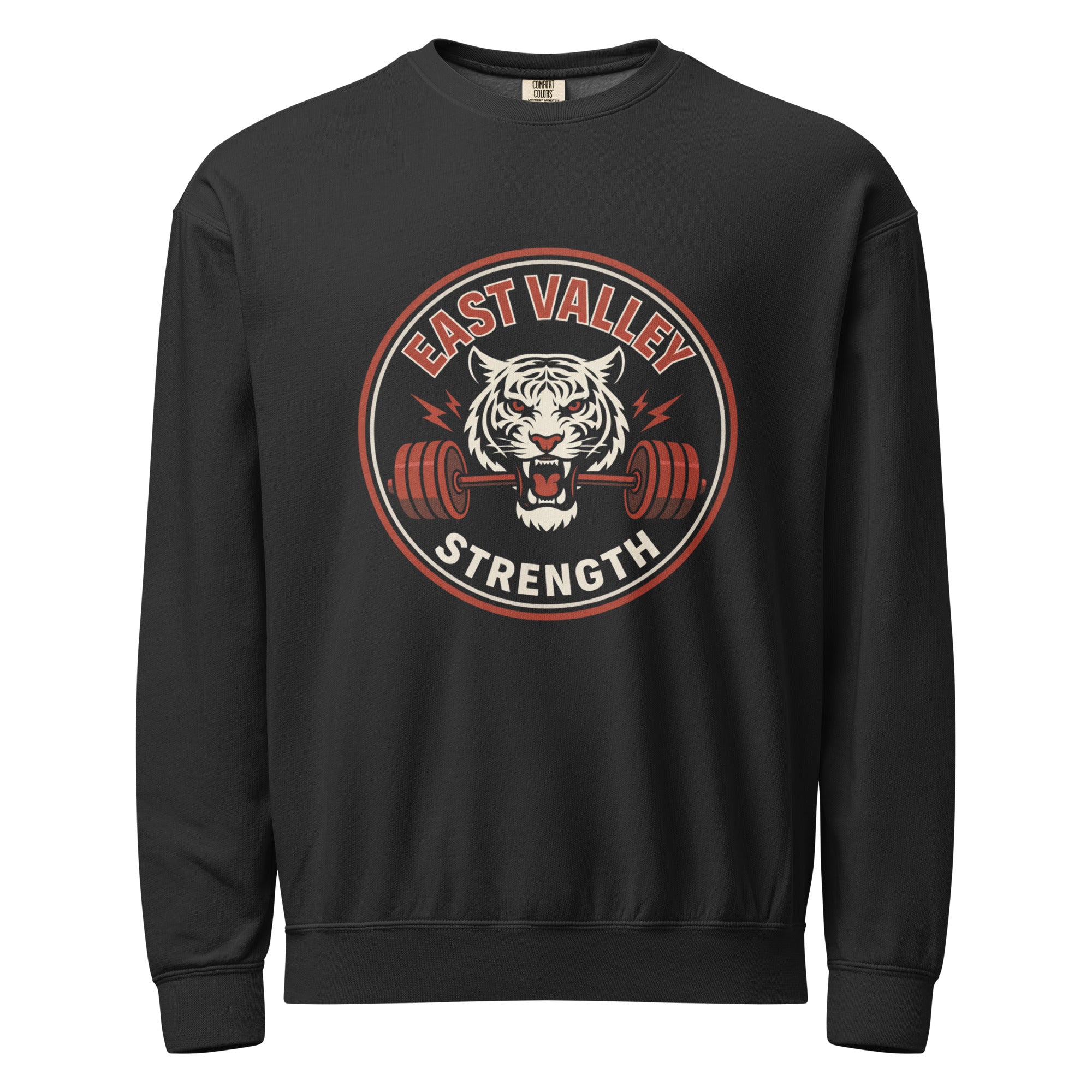 Unisex garment-dyed fleece crewneck sweatshirt