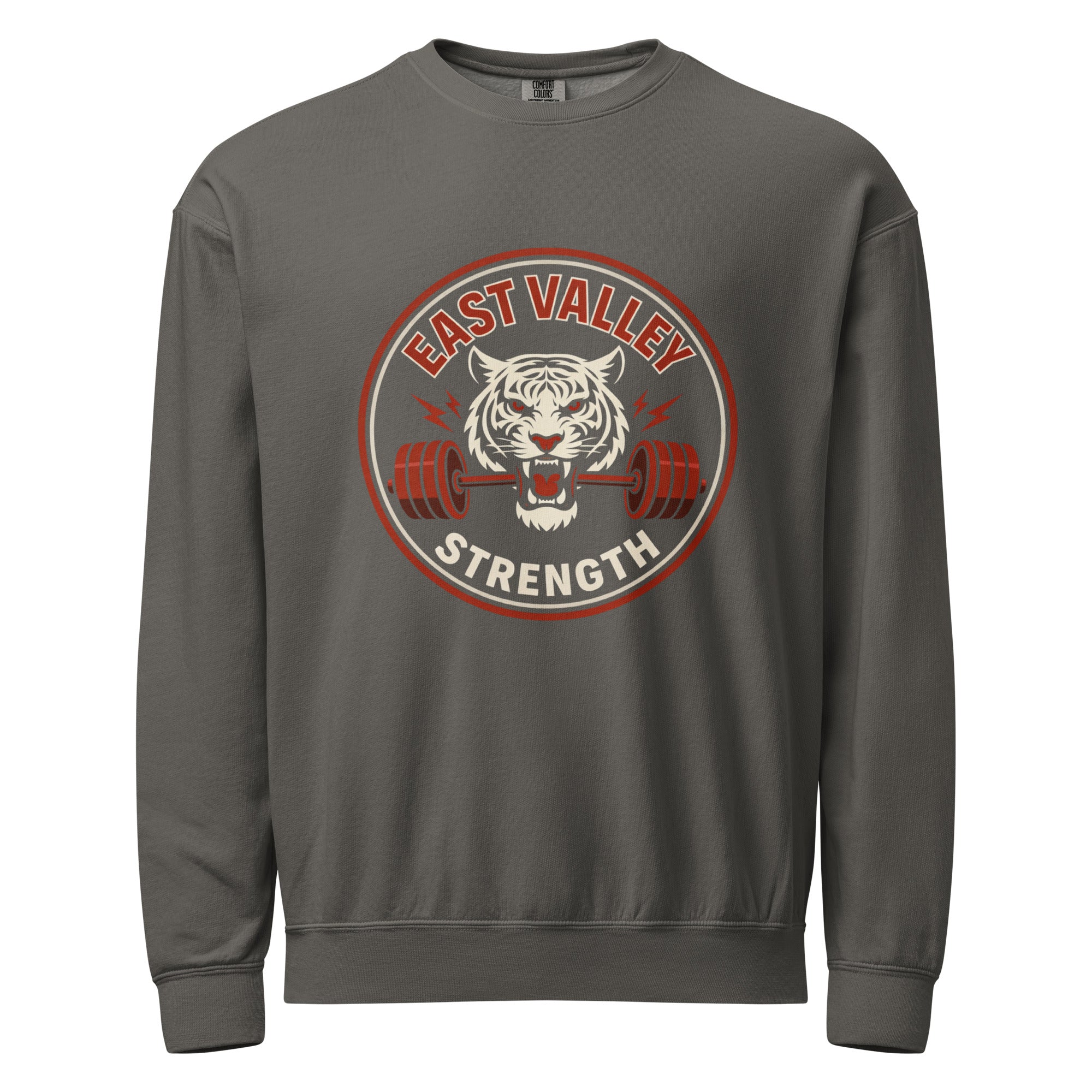 Unisex garment-dyed fleece crewneck sweatshirt